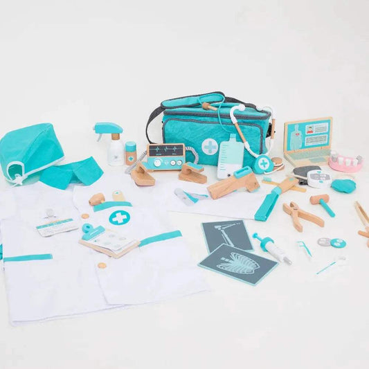  Wooden Doctor Toy Kit For Kids Realistic Medical Play -  ToylandEU™