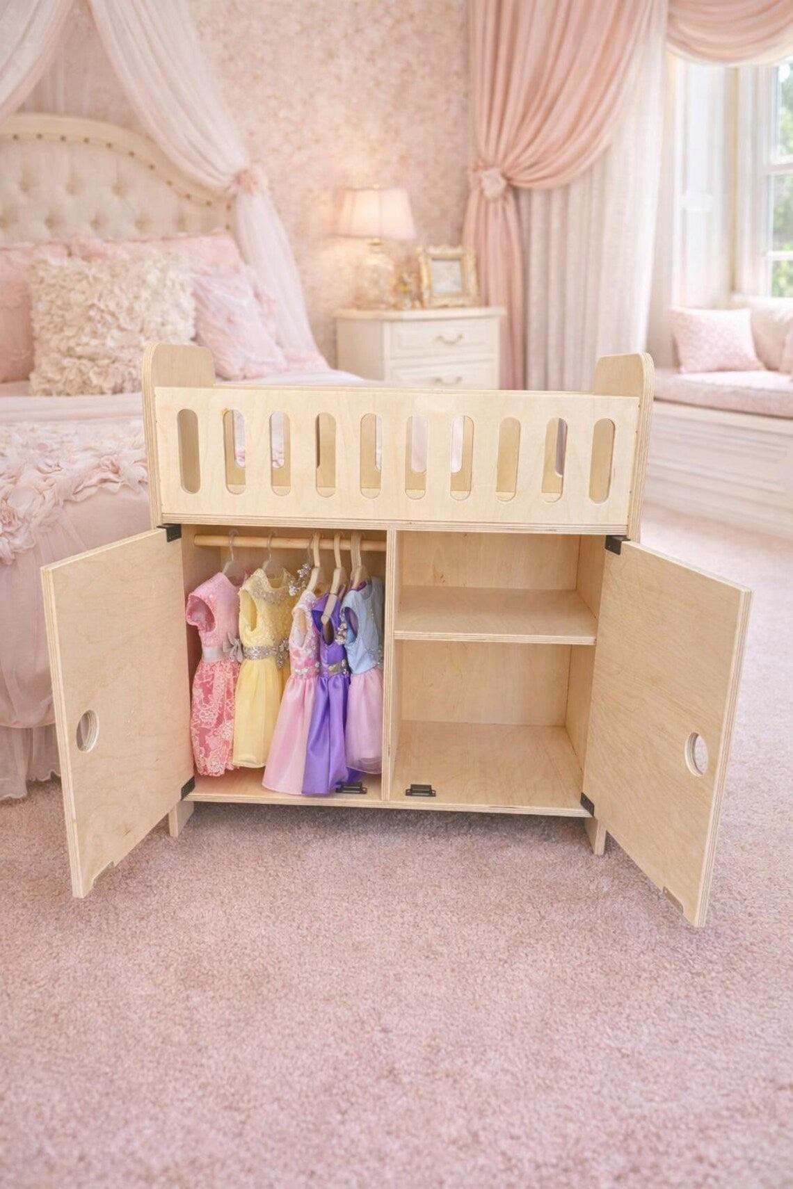 Wooden Doll Crib | With Storage |Toylandeu™