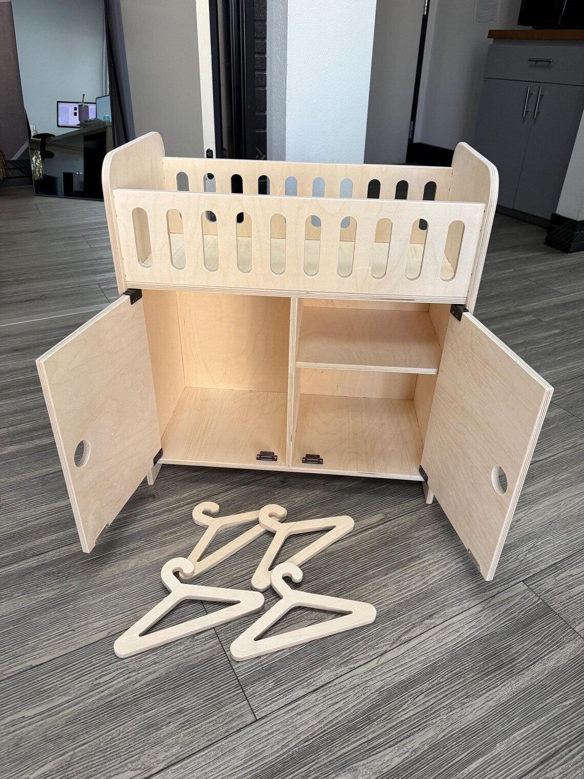 Wooden Doll Crib | With Storage |Toylandeu™