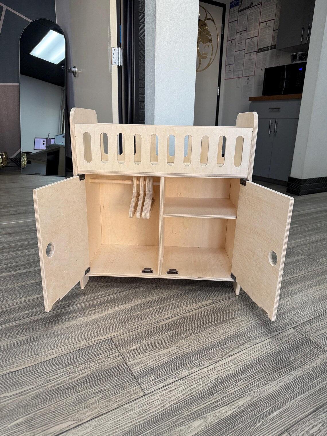 Wooden Doll Crib | With Storage |Toylandeu™