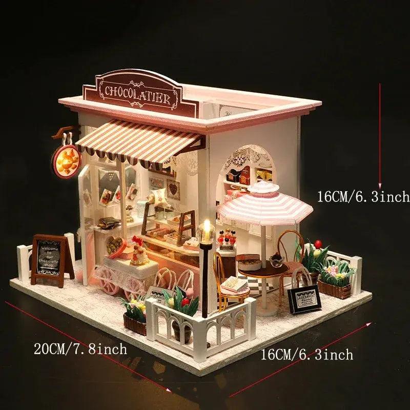  Wooden Doll House 3D Puzzle Kit With Lighting -  ToylandEU™