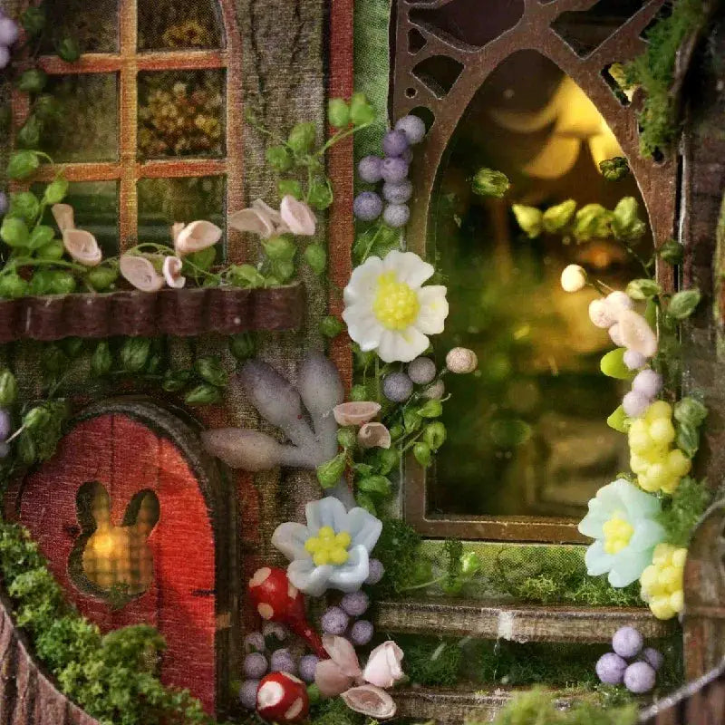 Wooden Doll House 3D Puzzle Kit With Lighting And Furniture - ToylandEU