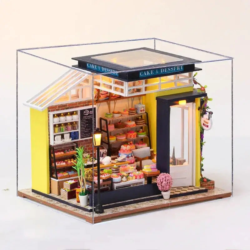 Wooden Doll House 3D Puzzle Kit With Lighting And Furniture - ToylandEU