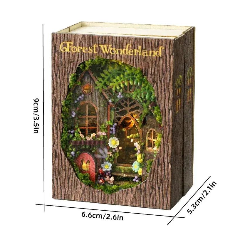 Wooden Doll House 3D Puzzle Kit With Lighting And Furniture - ToylandEU