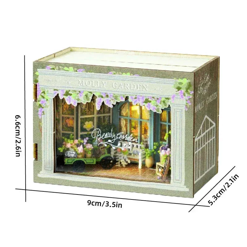 Wooden Doll House 3D Puzzle Kit With Lighting And Furniture - ToylandEU