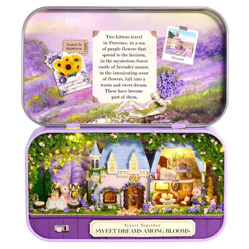 Wooden Doll House Box Theater With Miniature Furniture - ToylandEU