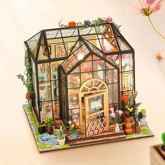  Wooden Doll House DIY Flower Puzzle With LED Light -  ToylandEU™