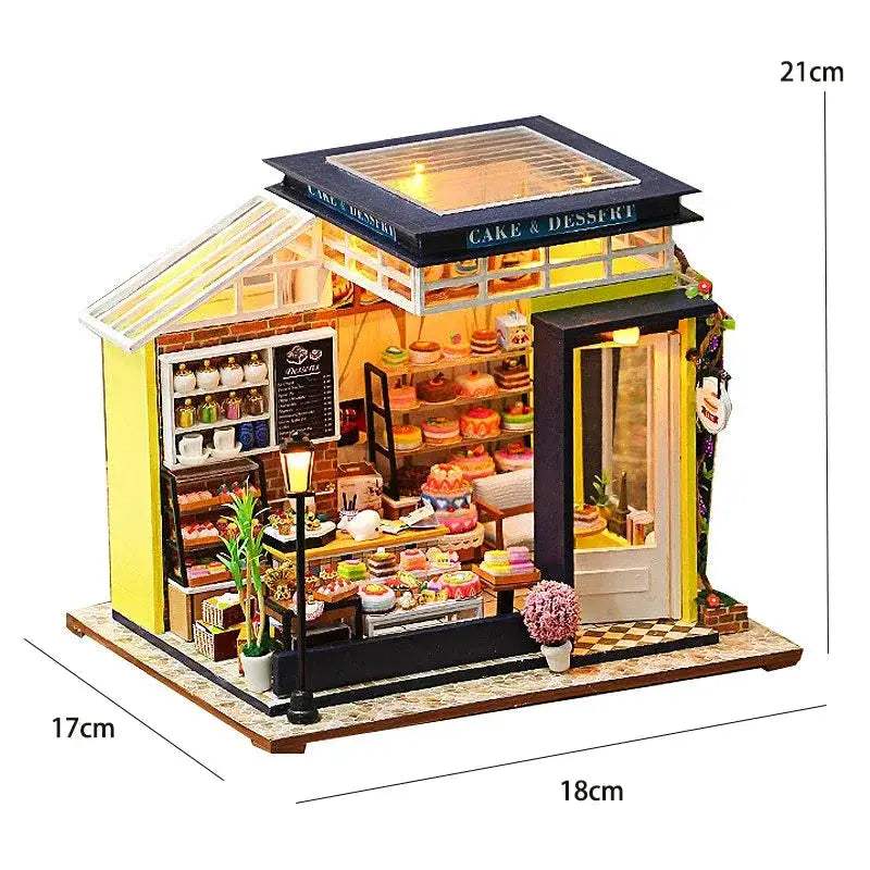 Wooden Doll House DIY Flower Puzzle with LED Light - ToylandEU