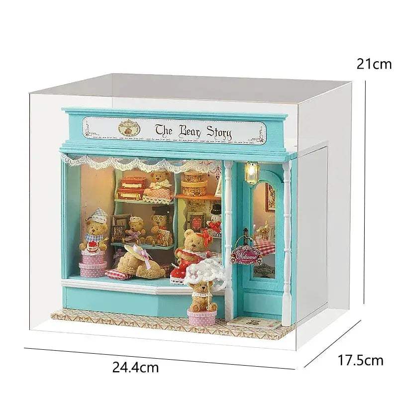Wooden Doll House DIY Flower Puzzle with LED Light - ToylandEU