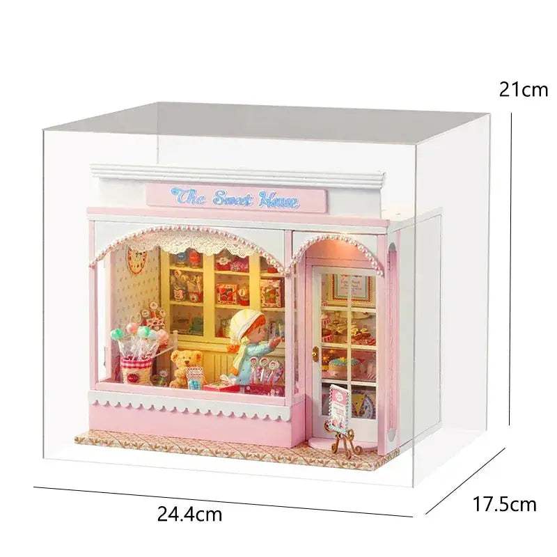 Wooden Doll House DIY Flower Puzzle with LED Light - ToylandEU
