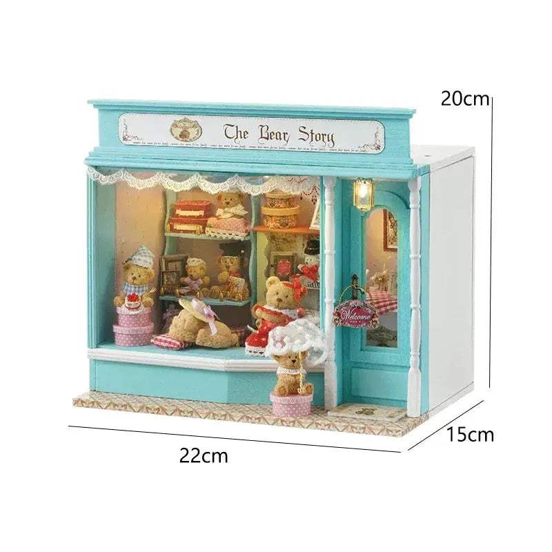 Wooden Doll House DIY Flower Puzzle with LED Light - ToylandEU