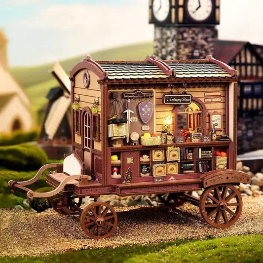  Wooden Dollhouse Kit DIY With Furniture Magic Carriage -  ToylandEU™