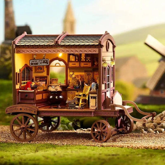  Wooden Dollhouse Kit DIY With Furniture Magic Carriage -  ToylandEU™