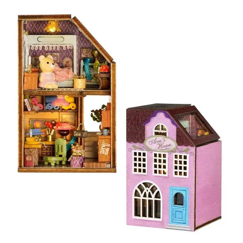Wooden Dollhouse Kit For DIY Miniatures And 3D Puzzle - ToylandEU