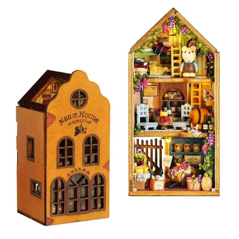 Wooden Dollhouse Kit For DIY Miniatures And 3D Puzzle - ToylandEU
