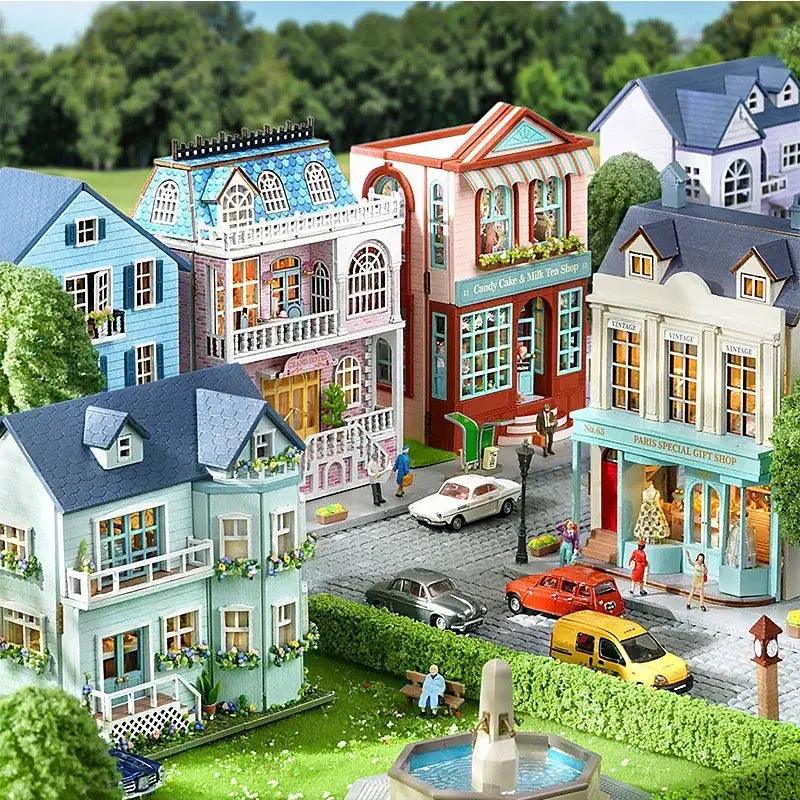  Wooden Dollhouse With Lighted Furniture Premium -  ToylandEU™