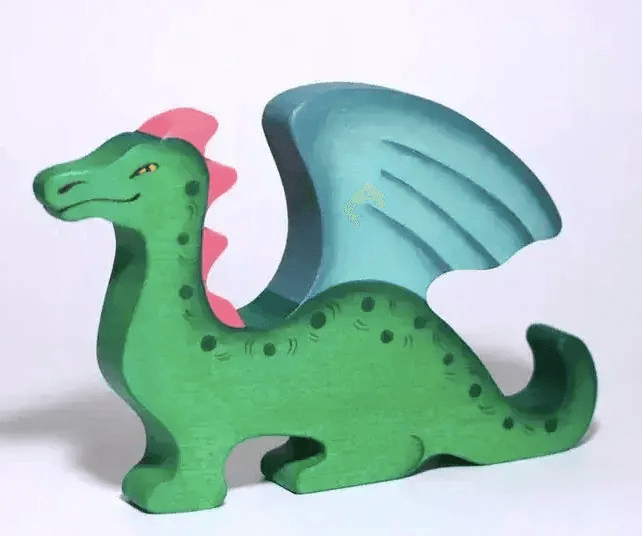 Wooden Dragon Toy Handmade Safe Eco Friendly Playtime - ToylandEU