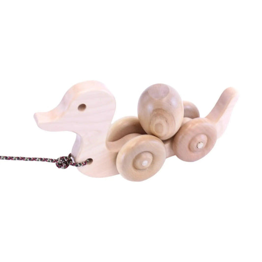  Wooden Duck Pull Toy With Rotating Egg For Toddlers -  ToylandEU™