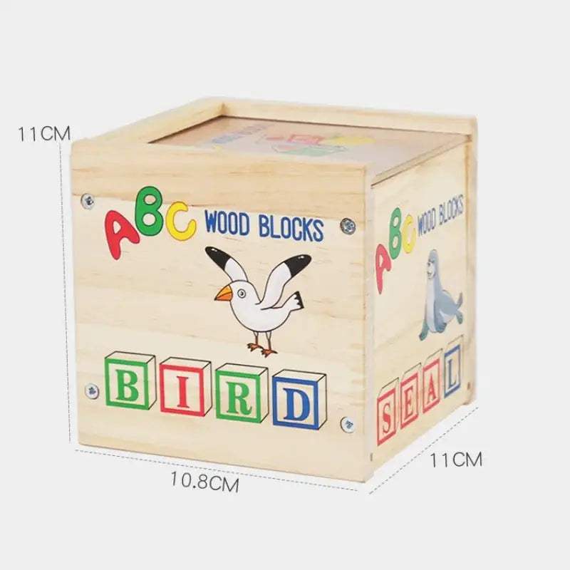  Wooden Educational Alphabet Blocks With Storage Box -  ToylandEU™