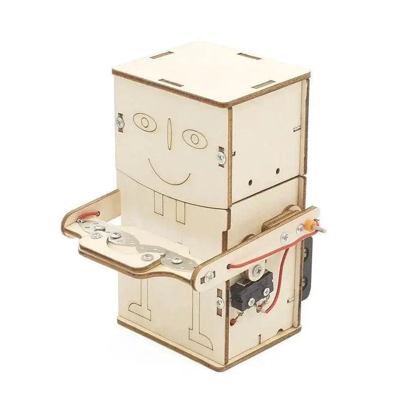  Wooden Electric Powered Eat Coin Robot DIY Model Toy -  ToylandEU™