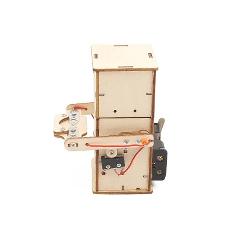 Wooden Electric Powered Eat Coin Robot DIY Model Toy - ToylandEU