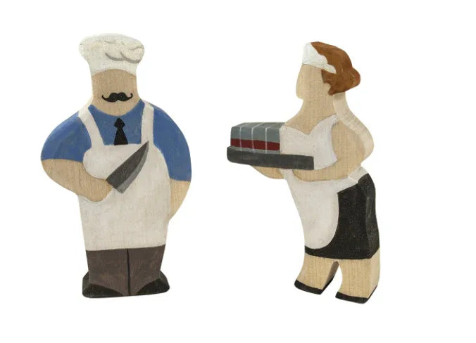 Handmade Wooden Figurines Set Of 23 For Imaginative Play - ToylandEU