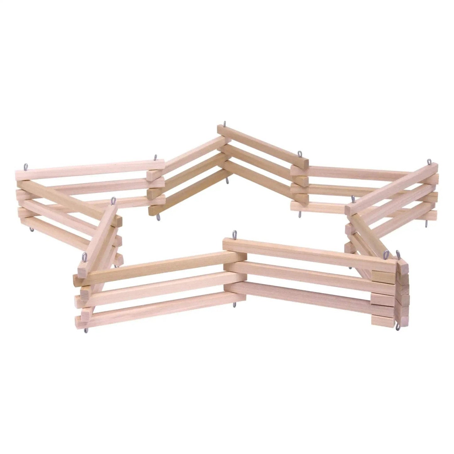 Wooden Folding Corral Fence Toy, Amish-Made, Unfinished Wood - ToylandEU