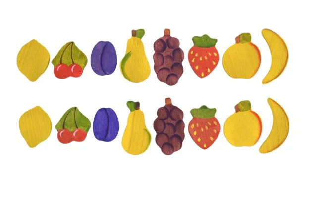 Wooden Fruits Matching Game With Handcrafted Quality - ToylandEU