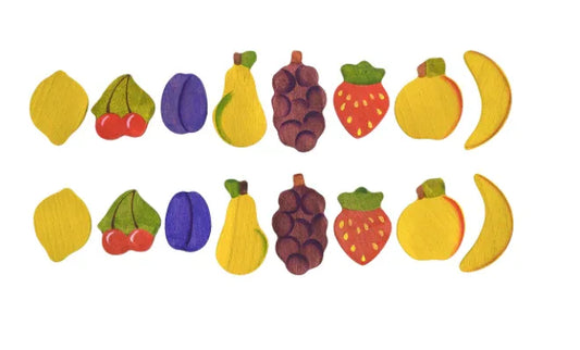 Wooden Fruits Matching Game With Handcrafted Quality - ToylandEU