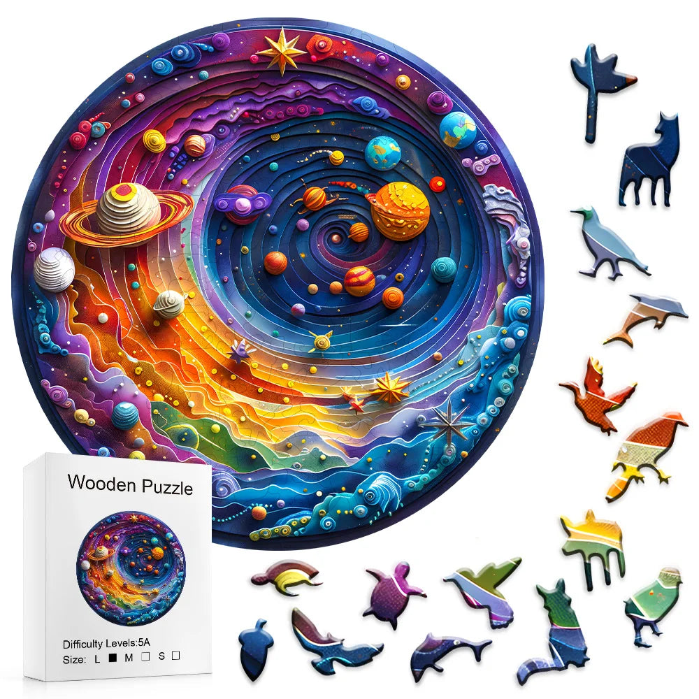 Wooden Galaxy Jigsaw Puzzle for Kids Educational STEM Toy - ToylandEU