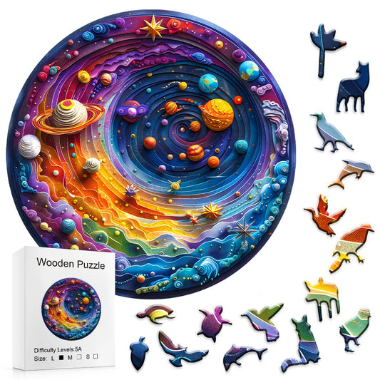 Wooden Galaxy Jigsaw Puzzle for Kids Educational STEM Toy - ToylandEU