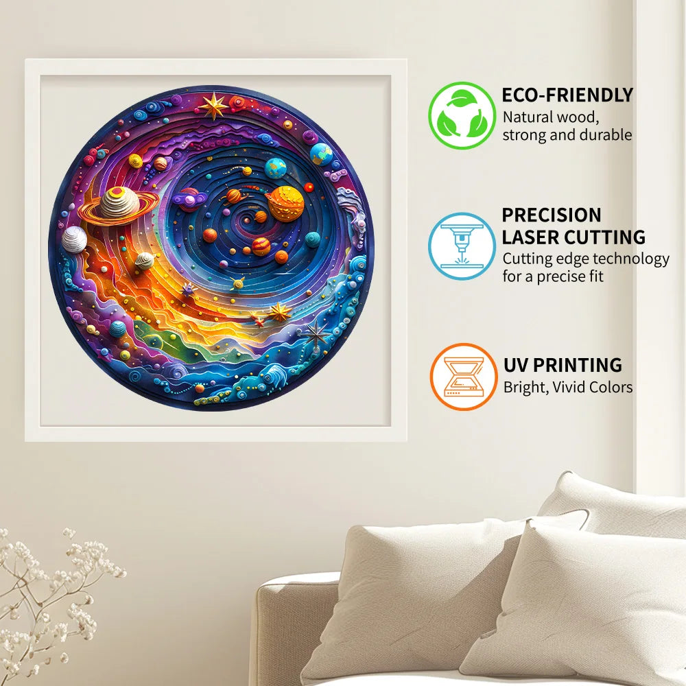 Wooden Galaxy Jigsaw Puzzle for Kids Educational STEM Toy - ToylandEU