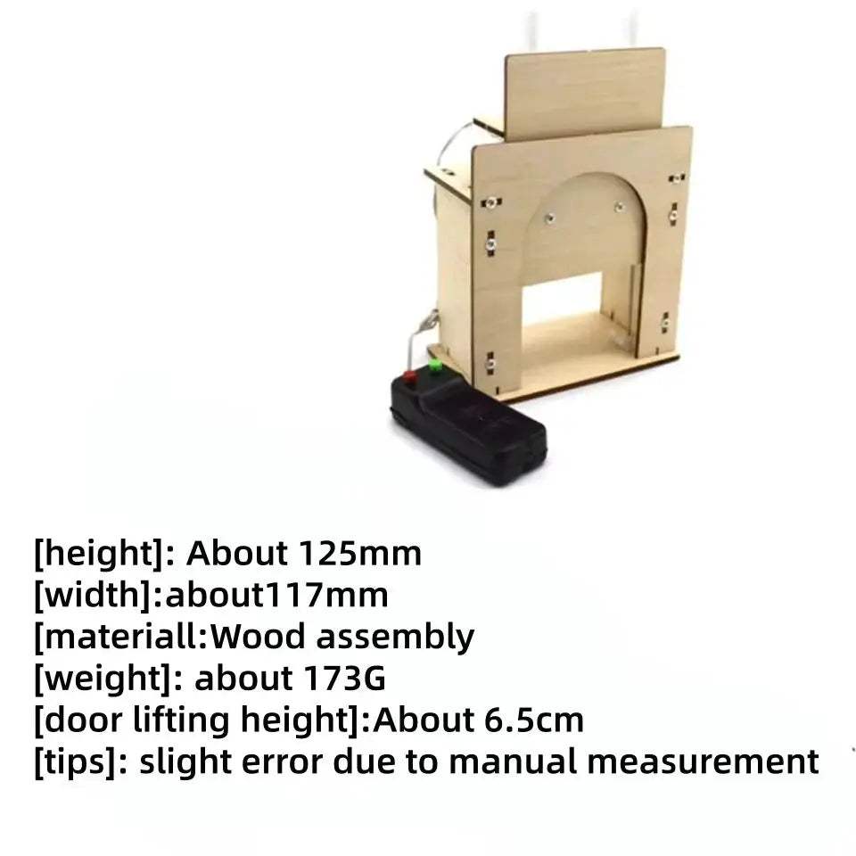 Wooden Garage Door STEM Kit For Kids DIY Educational Model - ToylandEU
