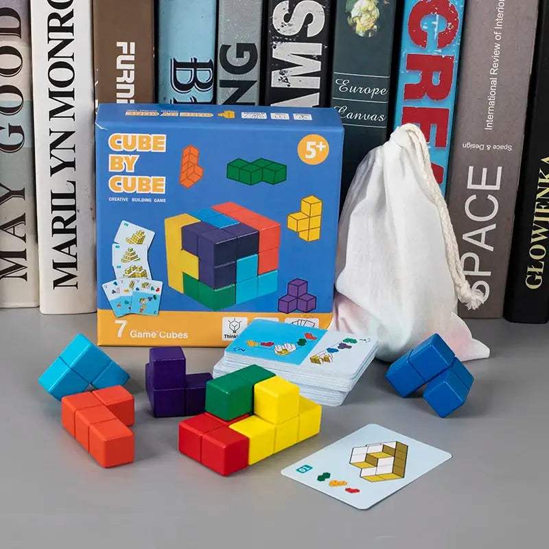 Wooden Geometric Blocks For Montessori Spatial Learning Toys - ToylandEU