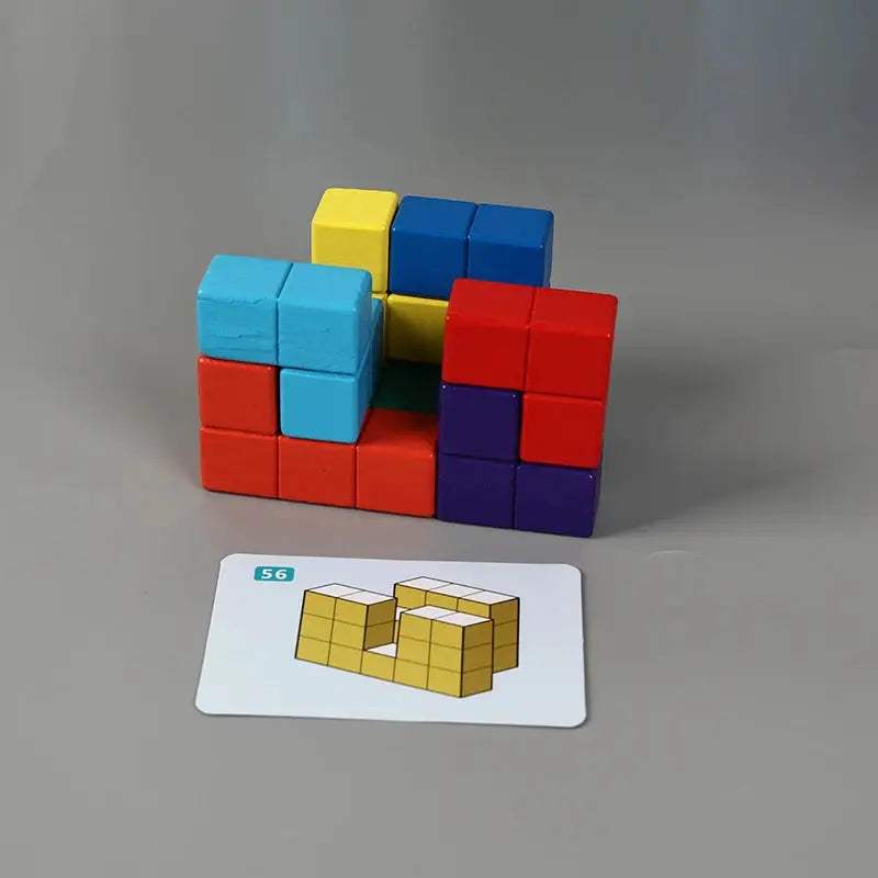Wooden Geometric Blocks For Montessori Spatial Learning Toys - ToylandEU