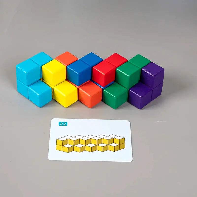 Wooden Geometric Blocks For Montessori Spatial Learning Toys - ToylandEU