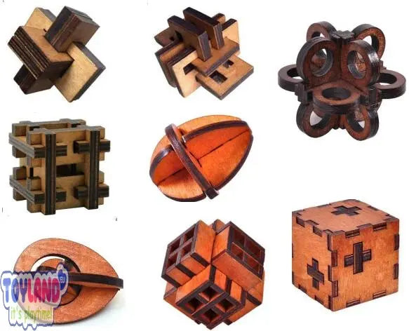 Wooden Geometric Brain Teaser Puzzle Game for All Ages Toyland EU Toyland EU