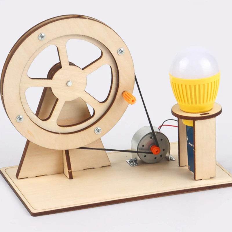 Wooden Hand Generator Kids Science Toy Funny STEM Technology Gadget Physics Kit Educational Toys for Children Learning Toy - ToylandEU