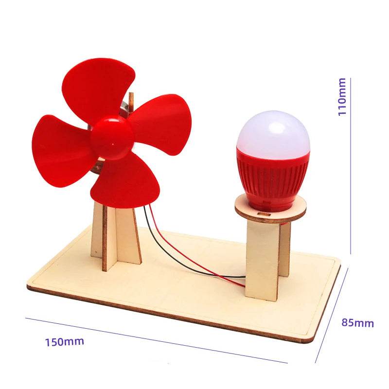 Wooden Hand Generator Kids Science Toy Funny STEM Technology Gadget Physics Kit Educational Toys for Children Learning Toy - ToylandEU