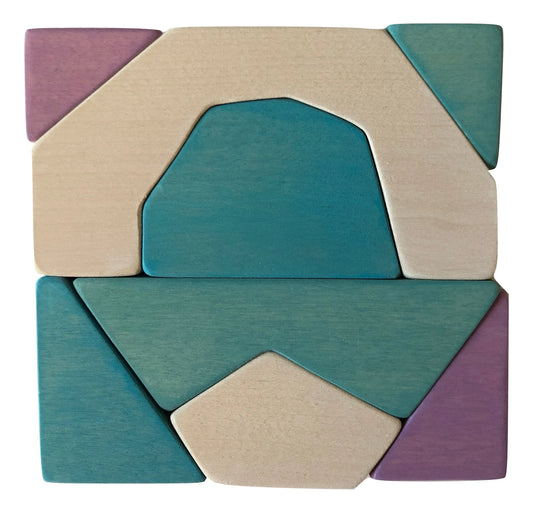 Wooden Iceberg Blocks Stacker With Cave For Open Ended Play - ToylandEU