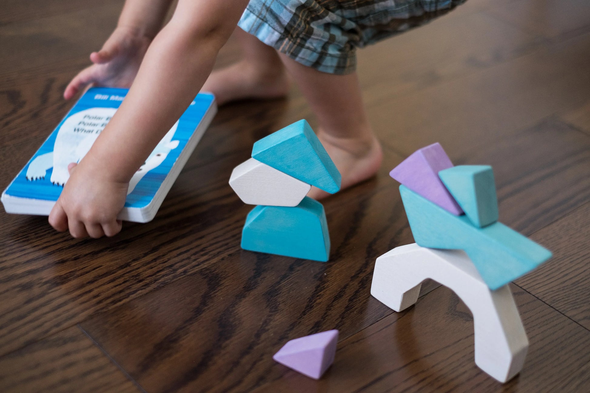Wooden Iceberg Blocks Stacker With Cave For Open Ended Play - ToylandEU