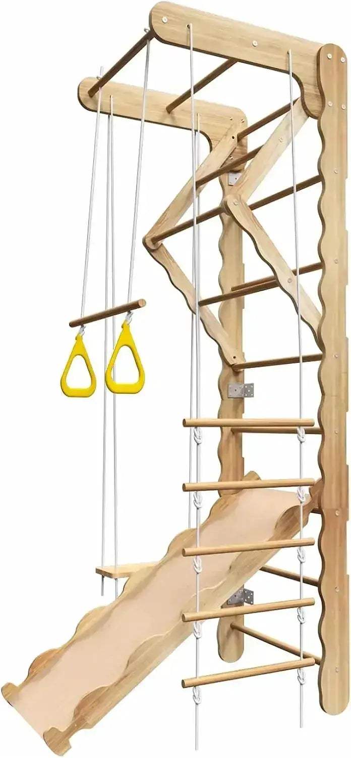  Wooden Indoor Jungle Gym Swedish Ladder Wall Mounted -  ToylandEU™