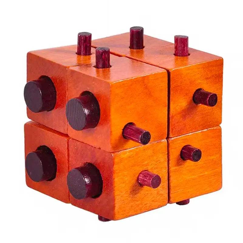  Wooden Interlock Puzzle Brain Teaser Builds Logic -  ToylandEU™