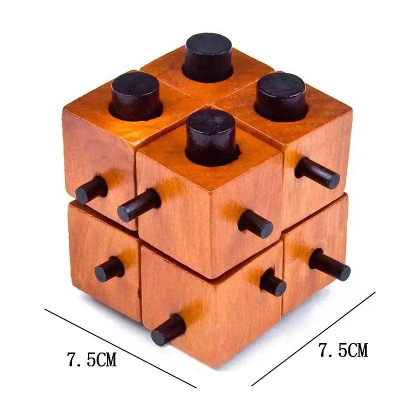  Wooden Interlock Puzzle Brain Teaser Builds Logic -  ToylandEU™