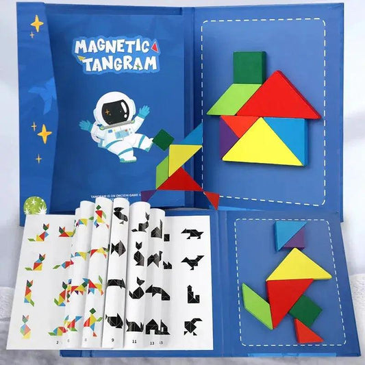  Wooden Jigsaw Magnetic Tangram Puzzle Educational Play -  ToylandEU™