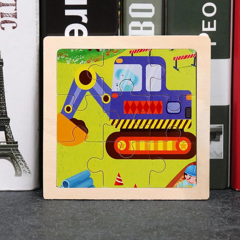  Wooden Jigsaw Puzzle | 11x11 cm 3D Animal | Toylandeu™ 