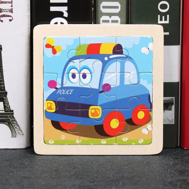 Wooden Jigsaw Puzzle | 11x11 cm 3D Animal | Toylandeu™ 