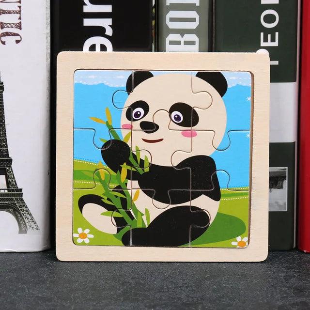  Wooden Jigsaw Puzzle | 11x11 cm 3D Animal | Toylandeu™ 
