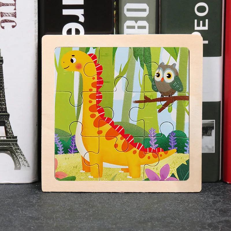  Wooden Jigsaw Puzzle | 11x11 cm 3D Animal | Toylandeu™ 