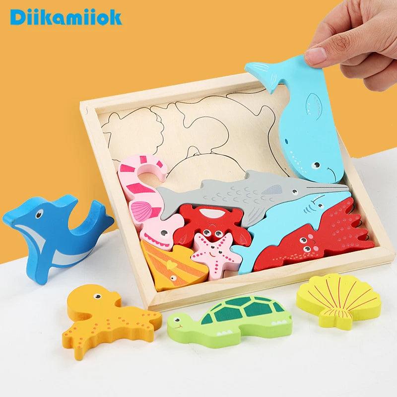  Wooden Jigsaw Puzzle | 3D Animal Puzzle | Toylandeu™ 